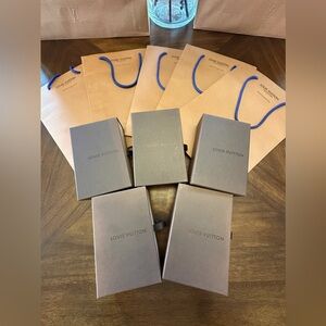 Louis Vuitton Set of 5 boxes and 5 shopping bags